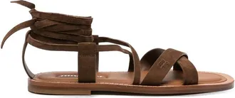 Miu Miu Lace-up Crossover-strap Sandals
