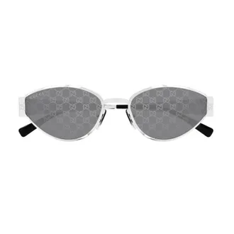 Gucci Silver Metal Frame Sunglasses - Silver