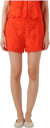 Louizon Oranje Zomerbroek Nido - Dames - Bermuda - Rood - XS - Korte Broeken