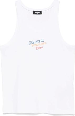 Dsquared2 Canotta con ricamo - Bianco