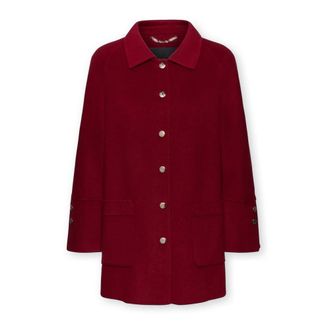 Elena Miro Dames, Mantels, Rood, Maat: 2XL Wol