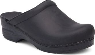 Dansko Dansko Sonja Clogs Womens-10 Black Oiled Leather Slip On Shoes HAWK2692
