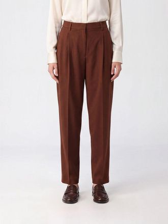 Fabiana Filippi Pantaloni wide leg in cotone stretch con monile