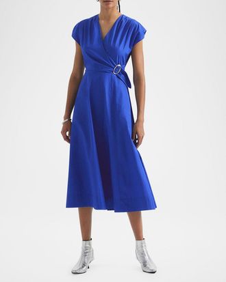 Derek Lam Aimee Wrap Midi Dress