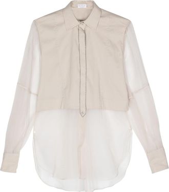 Brunello Cucinelli Silk Shirt With Shiny Details