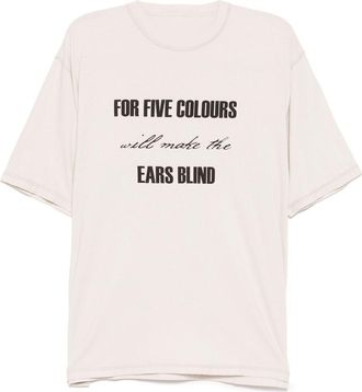 Undercover slogan-print t-shirt - Neutrals