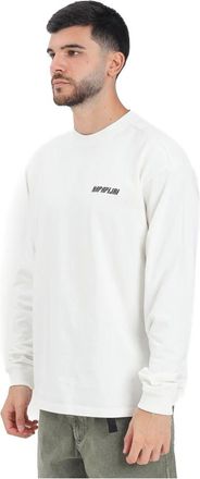 Napapijri Tops, Heren, Wit, L, Katoen, Grafische longsleeve T-shirt Coldirai