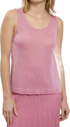 Maison Lurex Womens Gala Lurex Tank Top In Malabar Rose