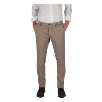 Mason's Broeken, Heren, Bruin, M, Katoen, Beige extra slim chino broek