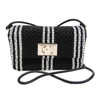 Furla Nylon Cotton Leather Shoulder Bag (Pre-Owned)