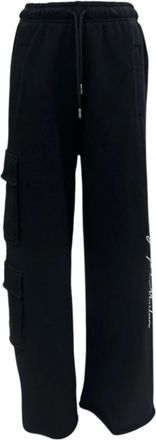 Marcelo Burlon 25Icm 30050 - Dames - Wijde Broeken - Zwart - M - Broeken