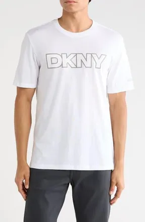 DKNY Tacio Crewneck T-Shirt in White at Nordstrom Rack, Size X-Large