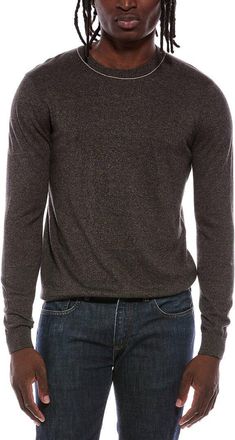 Autumn Cashmere Italian Crewneck Contrast Outlink Sweater