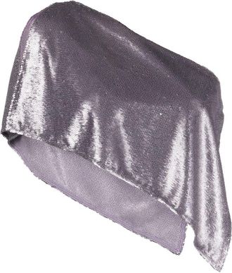 Gauge81 one-shoulder sequinned top - women - Nylon/Polyester/Viscose - M - Purple
