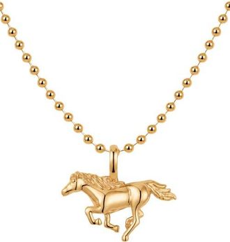 Made by Mary Fire Horse Bead Chain Necklace in Gold Vermeil at Nordstrom