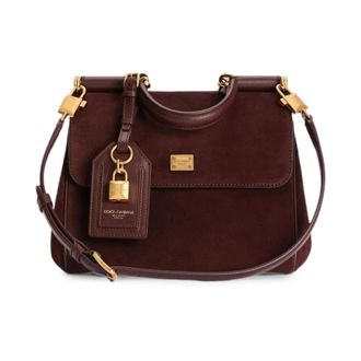Dolce & Gabbana My Sicily Piccola Handtas - Dames - Handtassen - Bruin - ONE Size - Leer - Tassen