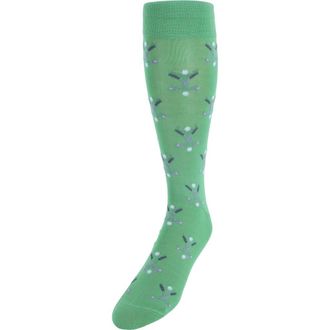 Trafalgar Store Hole In One Golf Novelty Mercerized Cotton Mid-Calf Socks in Green at Nordstrom