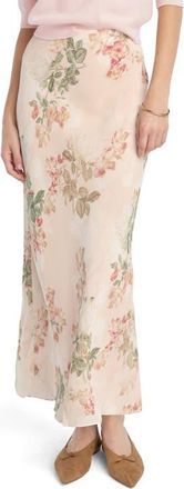 Favorite Daughter The Favorite Floral Maxi Skirt in Light Peach Rose G at Nordstrom, Size Small
