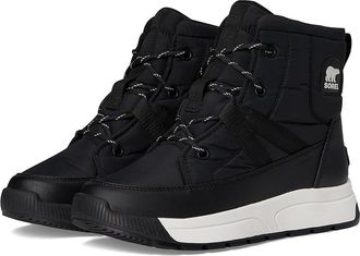 Sorel Whitney III Mid Waterproof Womens Cold Weather Boots Black/Sea Salt : 10.5 B - Medium, Synthetic