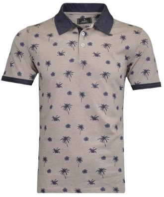 Ragman Poloshirt RAGMAN, Herren, Gr. 6XL, braun (kitt, 881), Baumwolle, regular fit, hoch geschlossener Ausschnitt, Shirts Poloshirt