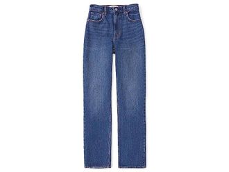 Abercrombie & Fitch Ultra Jeans Womens Blue High-Rise Straight Leg 90s ERK998