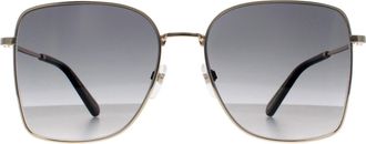 Marc Jacobs Square Womens Gold Dark Grey Gradient 829/S Metal - One Size