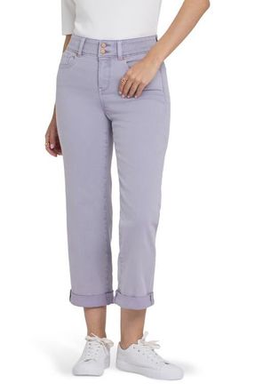 NYDJ Bailey Cool Embrace High Waist Crop Relaxed Straight Leg Jeans in Vintage Lavender at Nordstrom, Size 16
