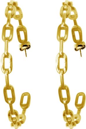 Adornia 14K Gold Plated Chain Link Hoop Earrings in Yellow at Nordstrom Rack