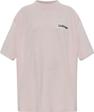 Balenciaga Camiseta con logo - Tops - Mujer - Rosa - XS