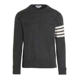 Thom Browne Heren, Truien, Grijs, Maat: M Wol
