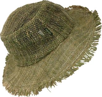 Gheri Mens 100% Hemp Natural Straw Summer Hat Beach Boater Panama Wide Brim Summer Holiday L