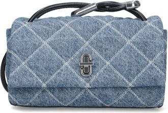 Marc Jacobs the Quilted Dual Chain Denim Mini Shoulder Bag
