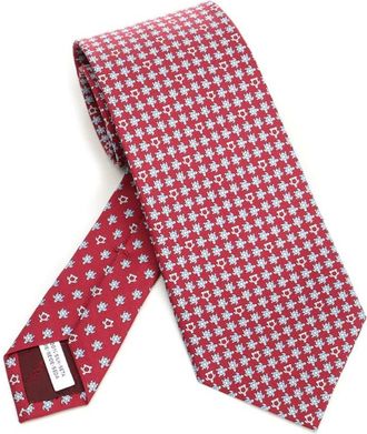 Ferragamo Tartaruga Stropdas - Heren - Stropdassen - Rood - ONE Size - Accessoires