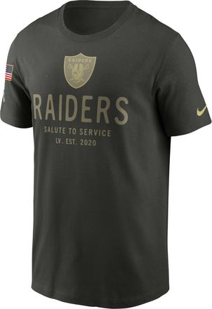 Nike Las Vegas Raiders Salute to Service Sideline Primary Edge Nike Mens Dri-FIT NFL T-Shirt in Green | 02ET3JGA2Q-Q27