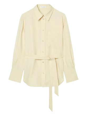 Marc O'Polo belted button-up shirt - Neutrals