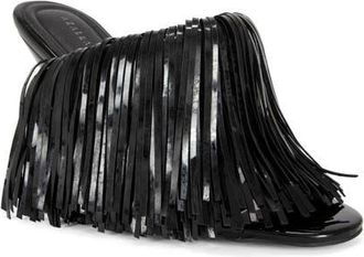 Azalea Wang Vailyn Fringe Sandal in Black at Nordstrom, Size 7.5