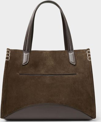 J.W.Anderson Womens Loafer suede bucket bag