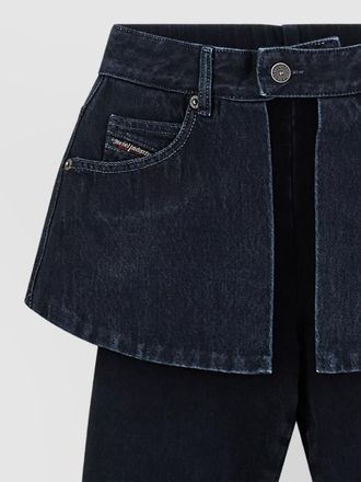 Diesel denim high-rise skinny-leg mini-skirt jeans