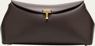 Toteme T Lock Flap Leather Clutch Bag