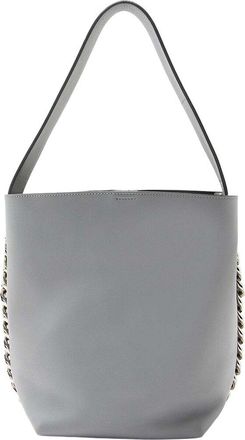 Givenchy Grey Leather Infinity Chain Bucket Bag (Authentic Pre-Loved)