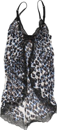 Roberto Cavalli Womens Multicolor Leopard Babydoll Chemise Underwear Silk Clothing