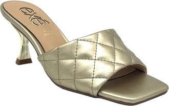 Ex&eacute; Womens Quilted Slide Mule In Gold