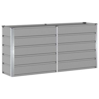 vidaXL Jardinera Gris Claro 160 X 40 X 75 Cm Acero Vidaxl