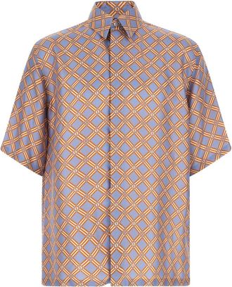 Fendi Multicolor Oversized Geometric Shirt