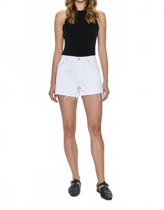 Pistola Denim Connor Relaxed High Rise Vintage Shorts In Blank Canvas