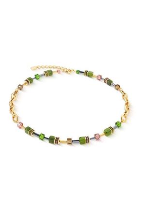 Coeur de Lion Geocube Chunky Chain Necklace in Green at Nordstrom