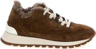 Brunello Cucinelli Dames, Schoenen, Bruin, Maat: 41 EU Suède