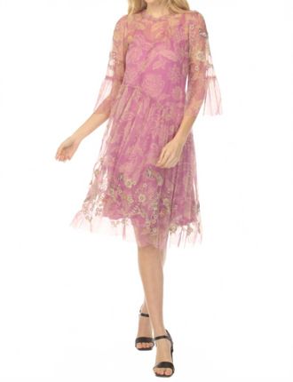 Johnny Was Mazzy Trim Dress With Slip In Noah Blushing