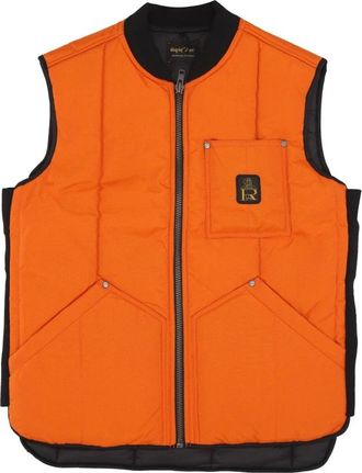RefrigiWear Oranje Nylon Vest met Rits - Heren - Bodywarmers - Oranje - XL - Nylon - Jassen