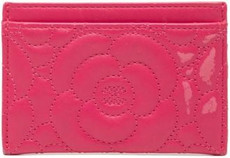 Chanel Pre-owned Wallets, female, Pink, Size: ONE SIZE Pre-owned Quilted Card Holder